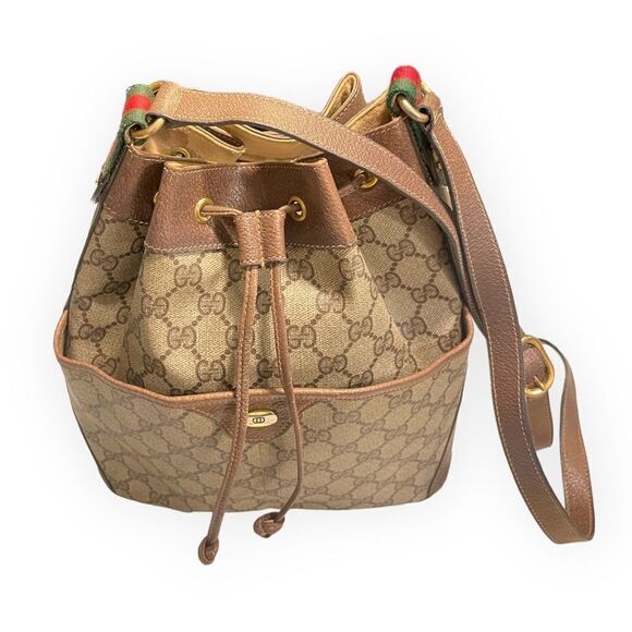 GUCCI Vintage Drawstring Bucket Bag - Picture 15 of 16